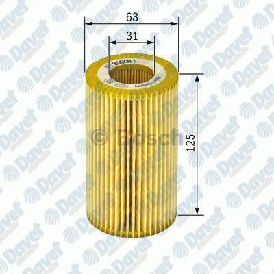 BOSCH F026407097 Yag Filtresi Volvo C30 D3 D4 C70 Ii D3 D4 S40 Ii D3 D4 S60 D5 D3 D4 S80 Ii 2.4d D3 D4 D5 V40 Cc 2.0 D3 D4 V50 => 10